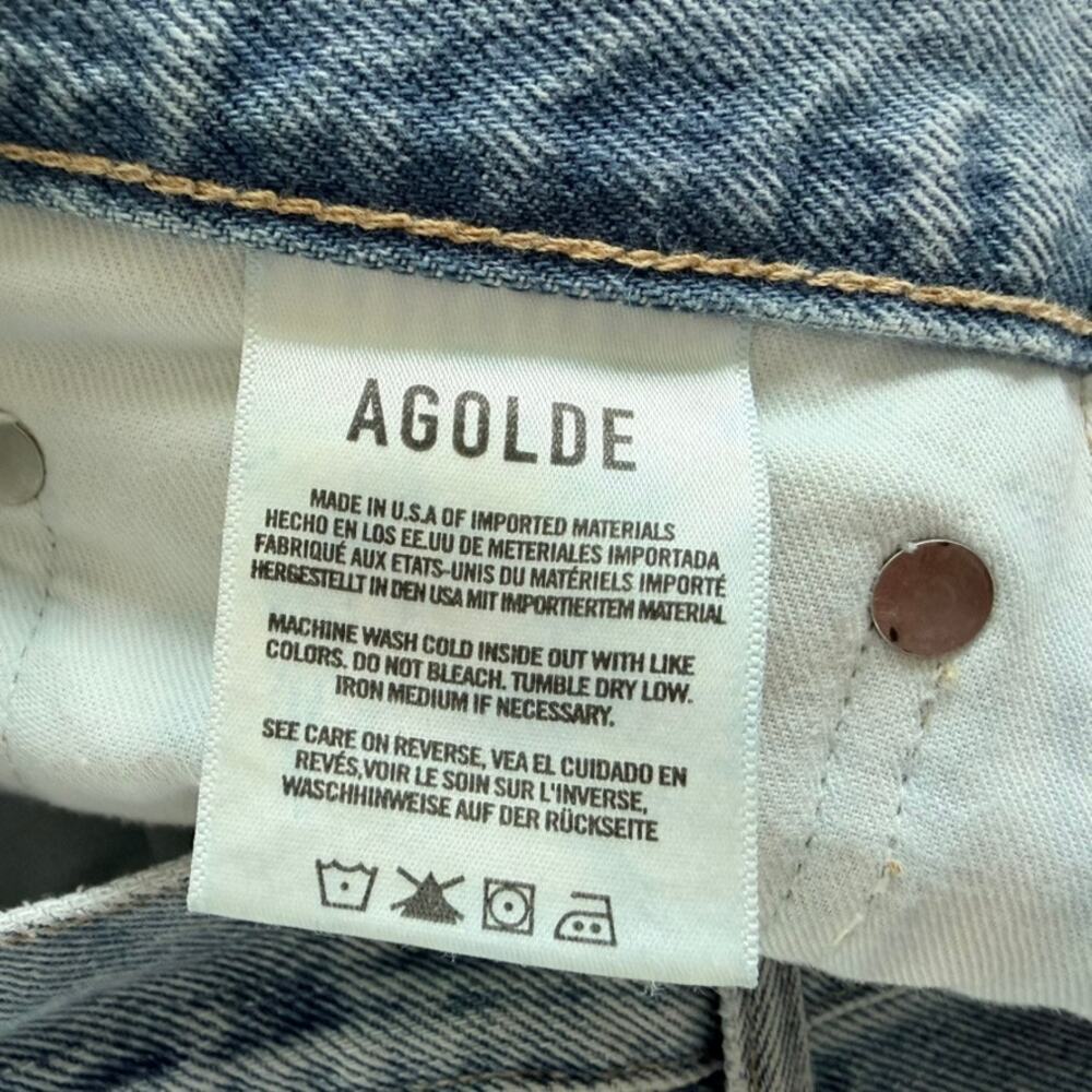 Agolde '90s Jeans Mid-Rise Loose Fit Size 25 Distressed Straight Leg Retro USA - Picture 6 of 9